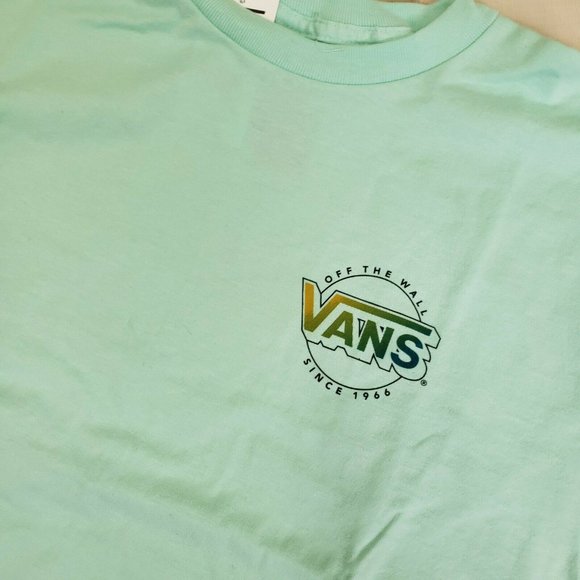 Vans Men's Shirt Large Overly Logo Tee Short Sleeve NWT T-Shirt Seafoam L - Picture 5 of 5
